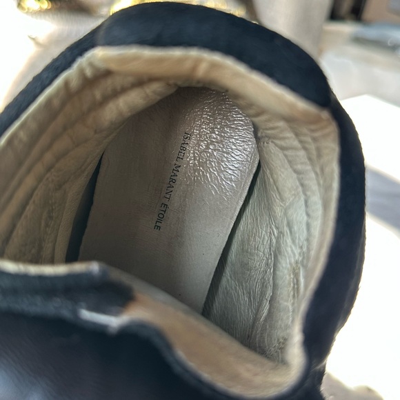 Isabel Marant Black and Tan High-Top Sneakers - Picture 2 of 4